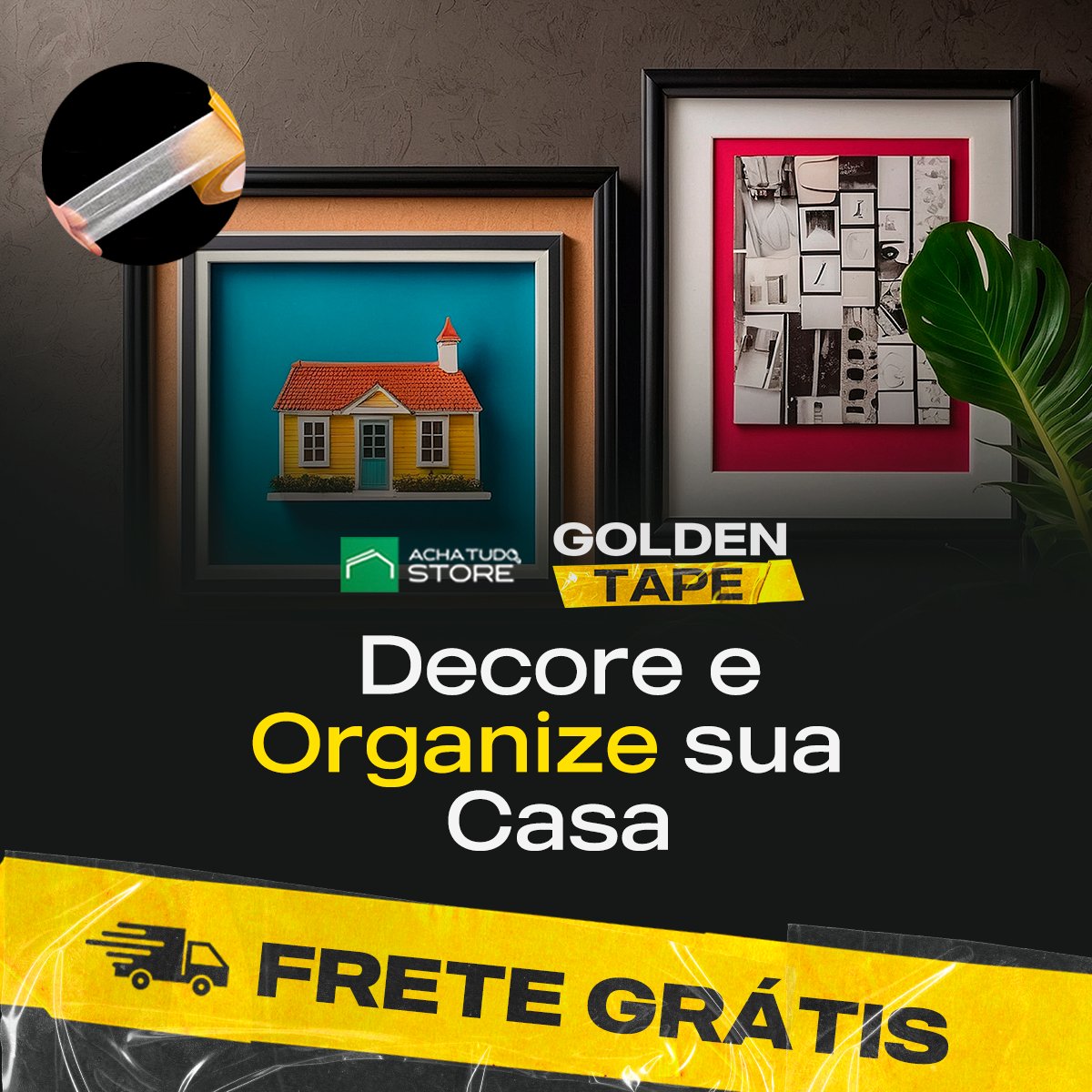 Golden Tape - Fita Adesiva dupla face de Malha Mesh Fiber - Casa Bela