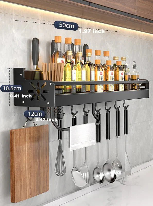 Prateleira Organizadora de Cozinha para Parede - Rack de Armazenamento - Casa Bela